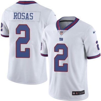 Nike New York Giants #2 Aldrick Rosas White Men's Stitched NFL Limited Rush Jersey Men's
