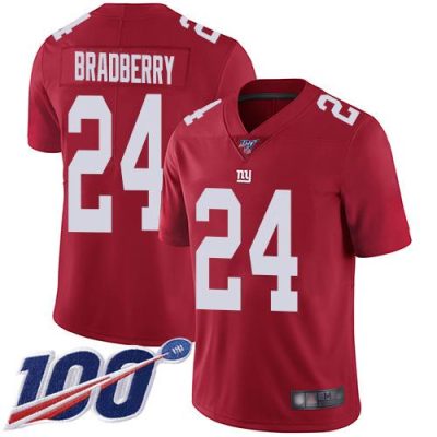 Nike New York Giants #24 James Bradberry Red Men's Stitched NFL Limited Inverted Legend 100th Season Jersey Men's