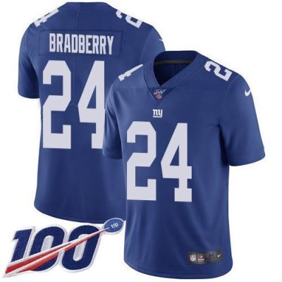 Nike New York Giants #24 James Bradberry Royal Blue Team Color Men's Stitched NFL 100th Season Vapor Untouchable Limited Jersey Men's