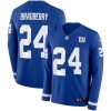 Nike New York Giants #24 James Bradberry Royal Blue Team Color Men's Stitched NFL Limited Therma Long Sleeve Jersey Men's