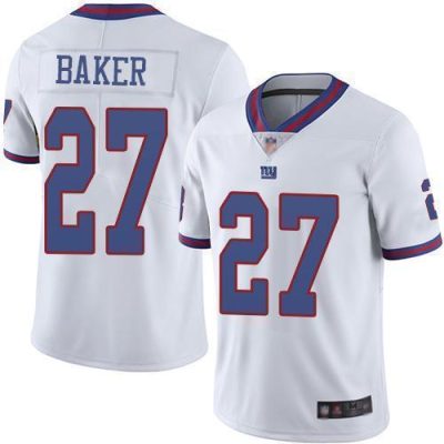 Nike New York Giants #27 Deandre Baker White Men's Stitched NFL Limited Rush Jersey Men's