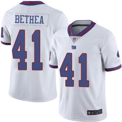Nike New York Giants #41 Antoine Bethea White Men's Stitched NFL Limited Rush Jersey Men's
