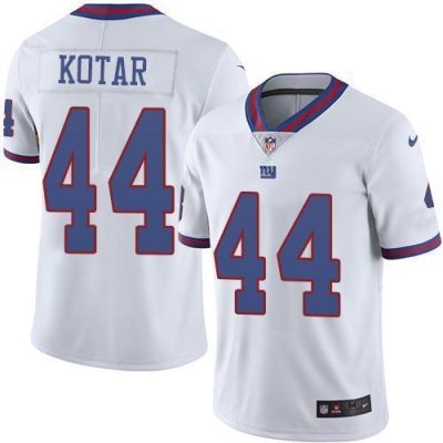 Nike New York Giants #44 Doug Kotar White Men's Stitched NFL Limited Rush Jersey Men's