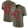 Nike New York Giants #47 Alec Ogletree Olive Men's Stitched NFL Limited 2017 Salute To Service Jersey Men's