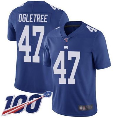 Nike New York Giants #47 Alec Ogletree Royal Blue Team Color Men's Stitched NFL 100th Season Vapor Limited Jersey Men's