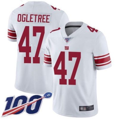 Nike New York Giants #47 Alec Ogletree White Men's Stitched NFL 100th Season Vapor Limited Jersey Men's