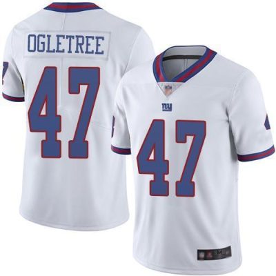 Nike New York Giants #47 Alec Ogletree White Men's Stitched NFL Limited Rush Jersey Men's
