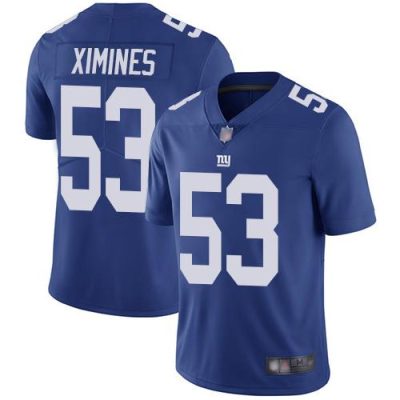 Nike New York Giants #53 Oshane Ximines Royal Blue Team Color Men's Stitched NFL Vapor Untouchable Limited Jersey Men's