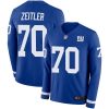 Nike New York Giants #70 Kevin Zeitler Royal Blue Team Color Men's Stitched NFL Limited Therma Long Sleeve Jersey Men's