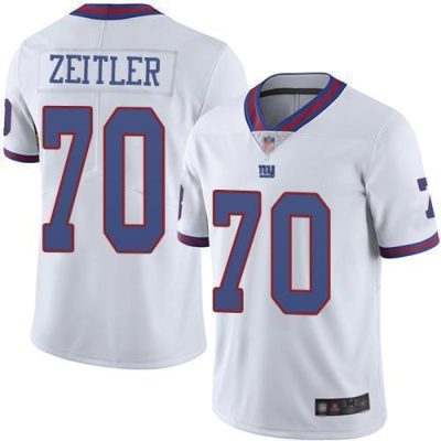 Nike New York Giants #70 Kevin Zeitler White Men's Stitched NFL Limited Rush Jersey Men's