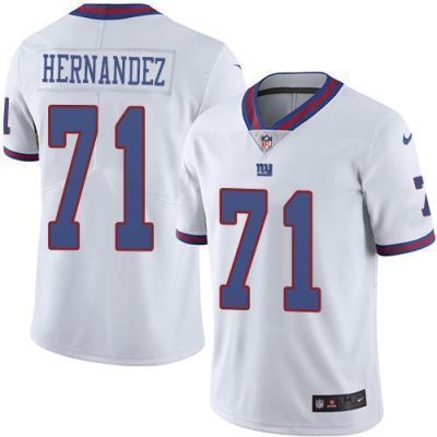 Nike New York Giants #71 Will Hernandez White Men's Stitched NFL Limited Rush Jersey Men's