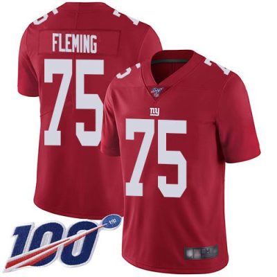 Nike New York Giants #75 Cameron Fleming Red Men's Stitched NFL Limited Inverted Legend 100th Season Jersey Men's