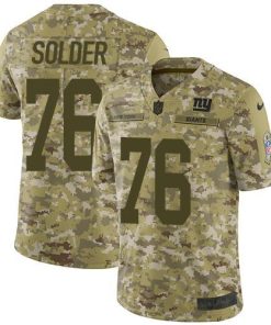 Nike New York Giants #76 Nate Solder Camo Men's Stitched NFL Limited 2018 Salute To Service Jersey Men's