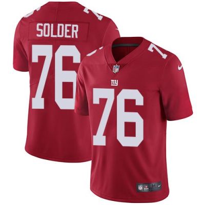 Nike New York Giants #76 Nate Solder Red Alternate Men's Stitched NFL Vapor Untouchable Limited Jersey Men's
