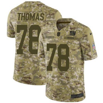 Nike New York Giants #78 Andrew Thomas Camo Men's Stitched NFL Limited 2018 Salute To Service Jersey Men's