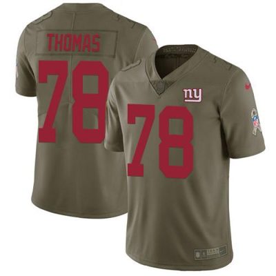 Nike New York Giants #78 Andrew Thomas Olive Men's Stitched NFL Limited 2017 Salute To Service Jersey Men's