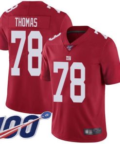 Nike New York Giants #78 Andrew Thomas Red Men's Stitched NFL Limited Inverted Legend 100th Season Jersey Men's