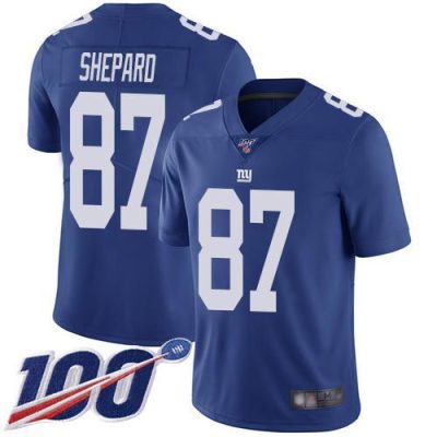 Nike New York Giants #87 Sterling Shepard Royal Blue Team Color Men's Stitched NFL 100th Season Vapor Limited Jersey Men's