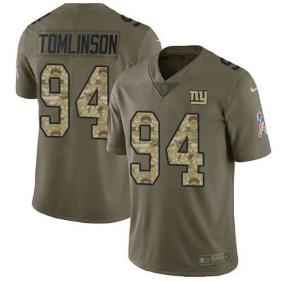 Nike New York Giants #94 Dalvin Tomlinson Olive/Camo Men's Stitched NFL Limited 2017 Salute To Service Jersey Men's