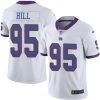 Nike New York Giants #95 B.J. Hill White Men's Stitched NFL Limited Rush Jersey Men's