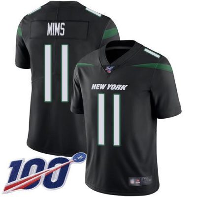 Nike New York Jets #11 Denzel Mim Black Alternate Stitched NFL 100th Season Vapor Untouchable Limited Jersey