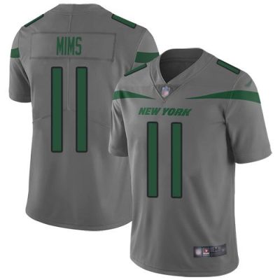 Nike New York Jets #11 Denzel Mim Gray Stitched NFL Limited Inverted Legend Jersey
