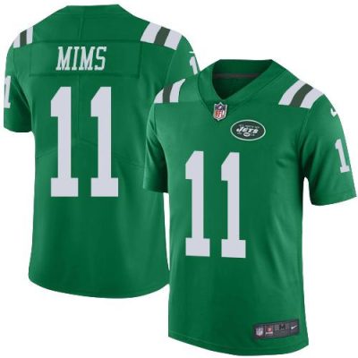 Nike New York Jets #11 Denzel Mim Green Stitched NFL Limited Rush Jersey