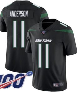 Nike New York Jets #11 Robby Anderson Black Alternate Stitched NFL 100th Season Vapor Limited Jersey