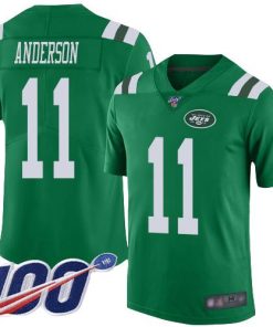 Nike New York Jets #11 Robby Anderson Green Stitched NFL Limited Rush 100th Season Jersey
