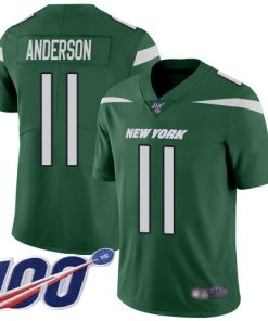 Nike New York Jets #11 Robby Anderson Green Team Color Stitched NFL 100th Season Vapor Limited Jersey