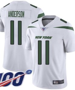 Nike New York Jets #11 Robby Anderson White Stitched NFL 100th Season Vapor Limited Jersey
