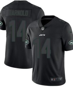 Nike New York Jets #14 Sam Darnold Black Stitched NFL Limited Rush Impact Jersey