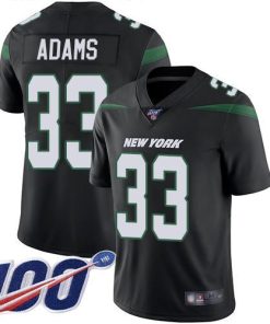 Nike New York Jets #33 Jamal Adams Black Alternate Stitched NFL 100th Season Vapor Limited Jersey