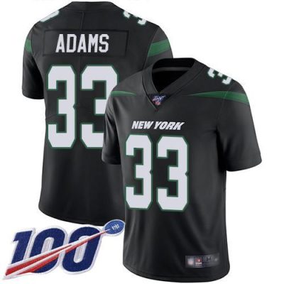 Nike New York Jets #33 Jamal Adams Black Alternate Stitched NFL 100th Season Vapor Limited Jersey