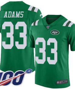 Nike New York Jets #33 Jamal Adams Green Stitched NFL Limited Rush 100th Season Jersey