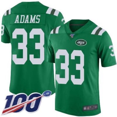 Nike New York Jets #33 Jamal Adams Green Stitched NFL Limited Rush 100th Season Jersey