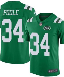 Nike New York Jets #34 Brian Poole Green Stitched NFL Limited Rush Jersey