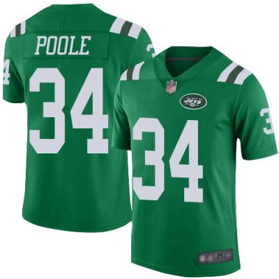 Nike New York Jets #34 Brian Poole Green Stitched NFL Limited Rush Jersey