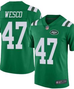 Nike New York Jets #47 Trevon Wesco Green Stitched NFL Limited Rush Jersey