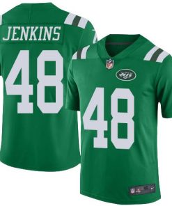 Nike New York Jets #48 Jordan Jenkins Green Stitched NFL Elite Rush Jersey