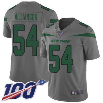 Nike New York Jets #54 Avery Williamson Gray Stitched NFL Limited Inverted Legend 100th Season Jersey