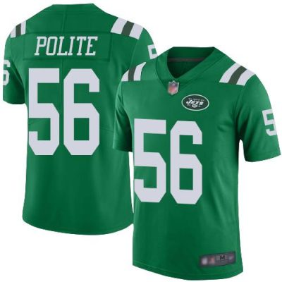 Nike New York Jets #56 Jachai Polite Green Stitched NFL Limited Rush Jersey