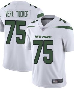 Nike New York Jets #75 Alijah Vera-Tucker White Stitched NFL Vapor Untouchable Limited Jersey