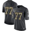 Nike New York Jets #77 Mekhi Becton Black Stitched NFL Limited 2016 Salute to Service Jersey