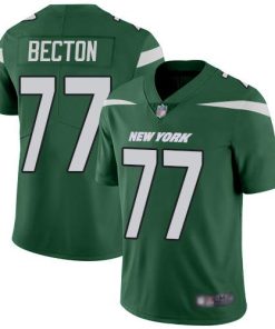 Nike New York Jets #77 Mekhi Becton Green Team Color Stitched NFL Vapor Untouchable Limited Jersey