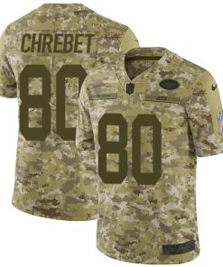 Nike New York Jets #80 Wayne Chrebet Camo Stitched NFL Limited 2018 Salute To Service Jersey