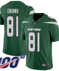 Nike New York Jets #81 Quincy Enunwa Green Team Color Stitched NFL 100th Season Vapor Limited Jersey