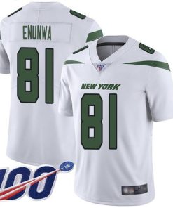 Nike New York Jets #81 Quincy Enunwa White Stitched NFL 100th Season Vapor Limited Jersey