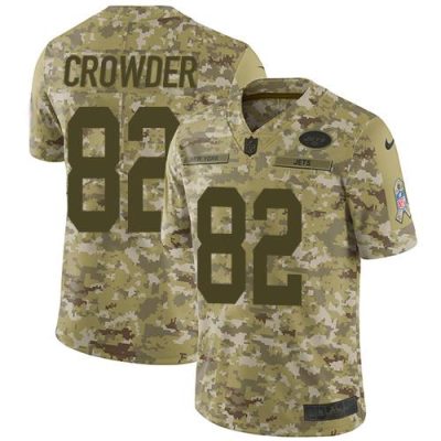 Nike New York Jets #82 Jamison Crowder Camo Stitched NFL Limited 2018 Salute To Service Jersey