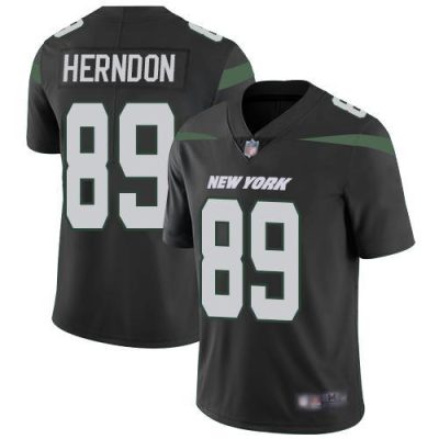 Nike New York Jets #89 Chris Herndon Black Alternate Stitched NFL Vapor Untouchable Limited Jersey